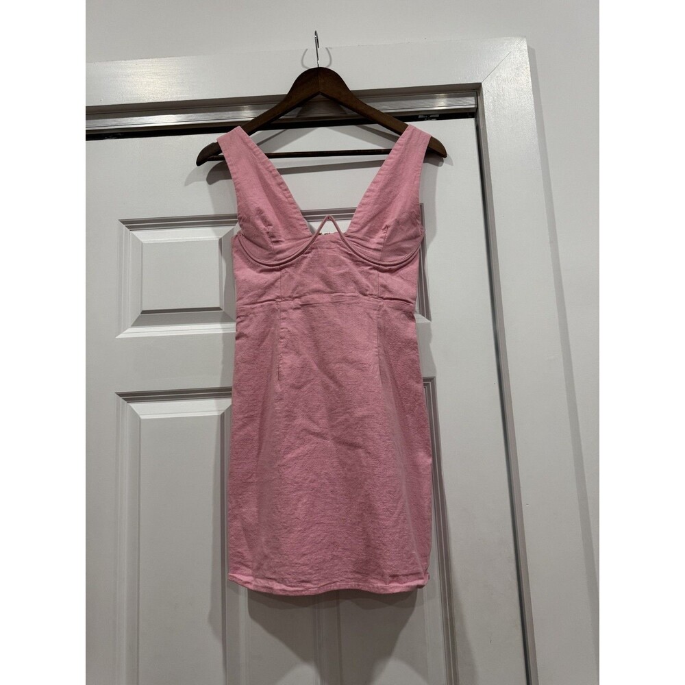 Runaway Womens L hot Pink Roxy Dress Babydoll Underwire Barbiecore Mini Shift